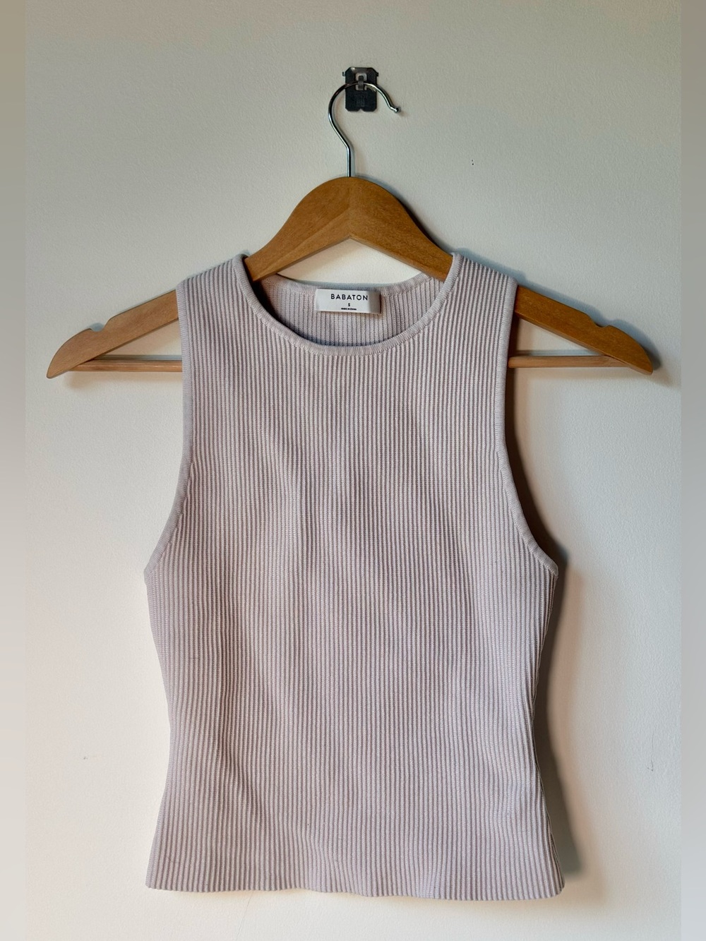 Babaton - Ribbed Tank Top in Soft White/Cream